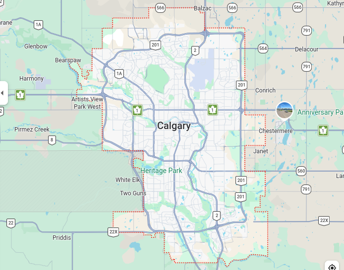 Map of Calgary
